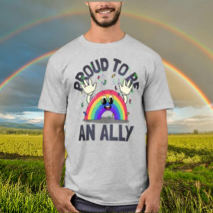 Camiseta Orgulloso de ser un aliado arcoíris