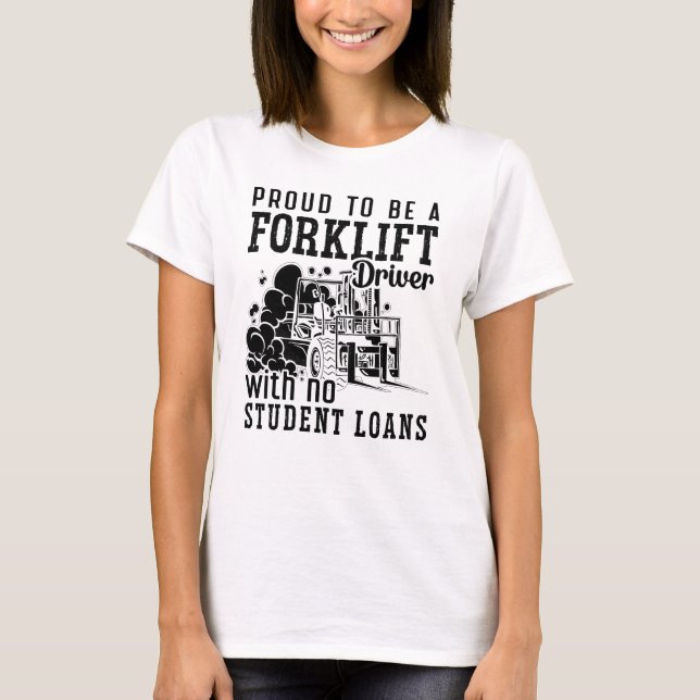Camiseta Orgulloso De Ser Un Conductor De Levantamiento De  (Anverso)