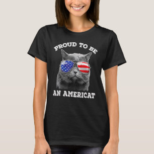 Camiseta Orgulloso De Ser Un Gato Americano 4 De Julio Brit