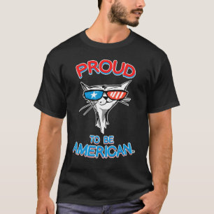 Camiseta Orgulloso De Ser Un Gato Americano Con Gafas De So