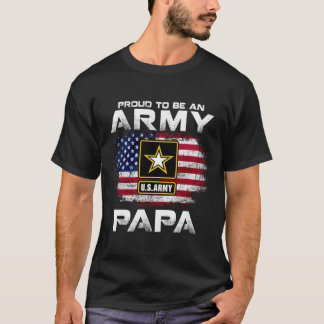 Camiseta Orgulloso De Ser Un Papa Del Ejército Con Un Regal