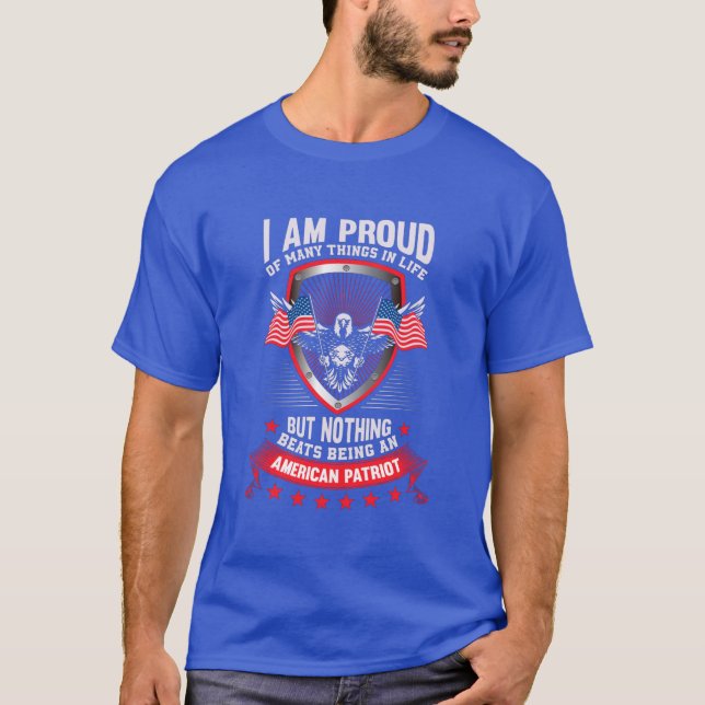 Camiseta Orgulloso de ser un patriota norteamericano con ca (Anverso)