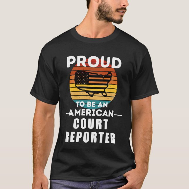 Camiseta Orgulloso de ser un reportero de un tribunal estad (Anverso)