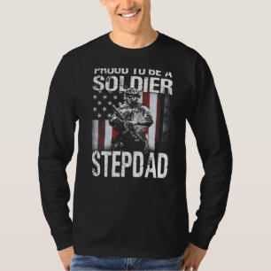 Camiseta Orgulloso De Ser Un Soldado, Stepdad, Bandera Esta