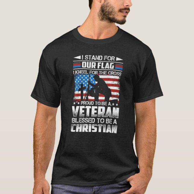 Camiseta Orgulloso De Ser Un Veterano Bendecido Por Ser Cri (Anverso)