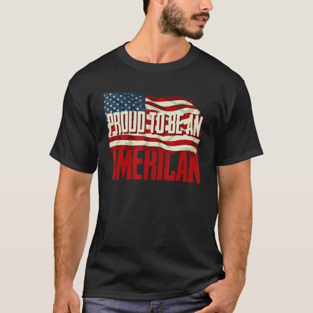 Camiseta Orgulloso De Ser Una Bandera Estadounidense (Anverso)