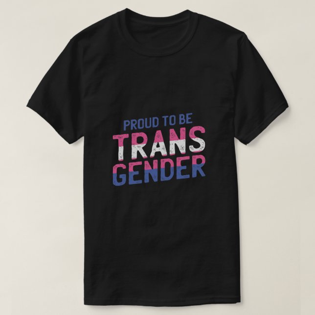 Camiseta Orgulloso De Ser Una Bandera Transgénero Día Del O (Diseño del anverso)