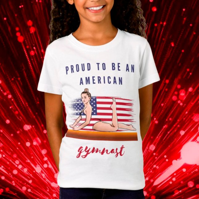 Camiseta Orgulloso De Ser Una Gimnasta Estadounidense Versi (Subido por el creador)