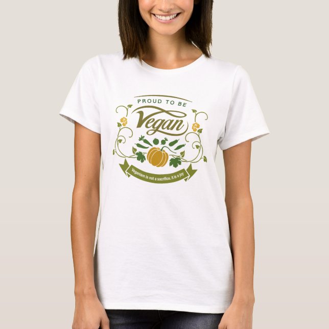 Camiseta Orgulloso de ser vegan (Anverso)