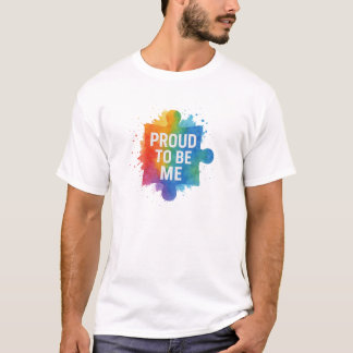 Camiseta Orgulloso de ser yo un rompecabezas del arcoiris