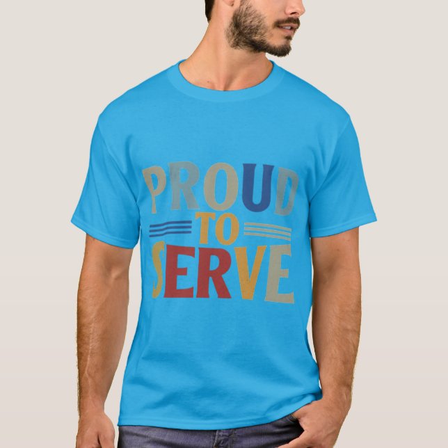 Camiseta Orgulloso de servir (Anverso)