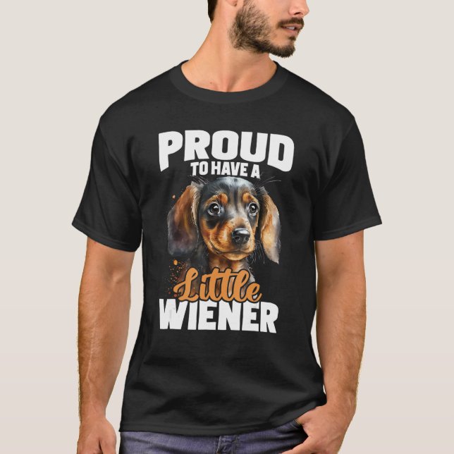 Camiseta Orgulloso De Tener Un Pequeño Visero - Perro Masco (Anverso)