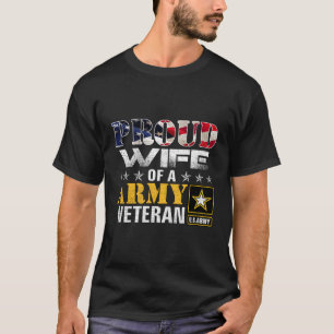 Camiseta Orgulloso De Un Veterano Del Ejército De Bandera E