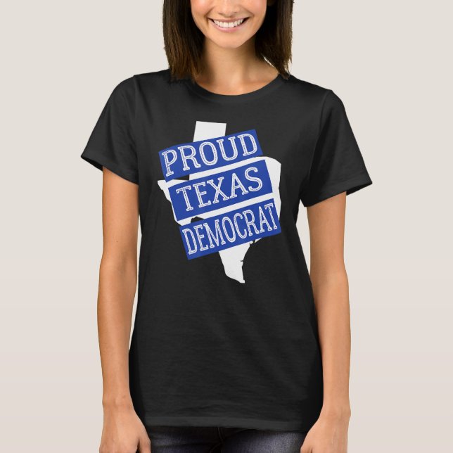 Camiseta Orgulloso Demócrata de Texas (Anverso)