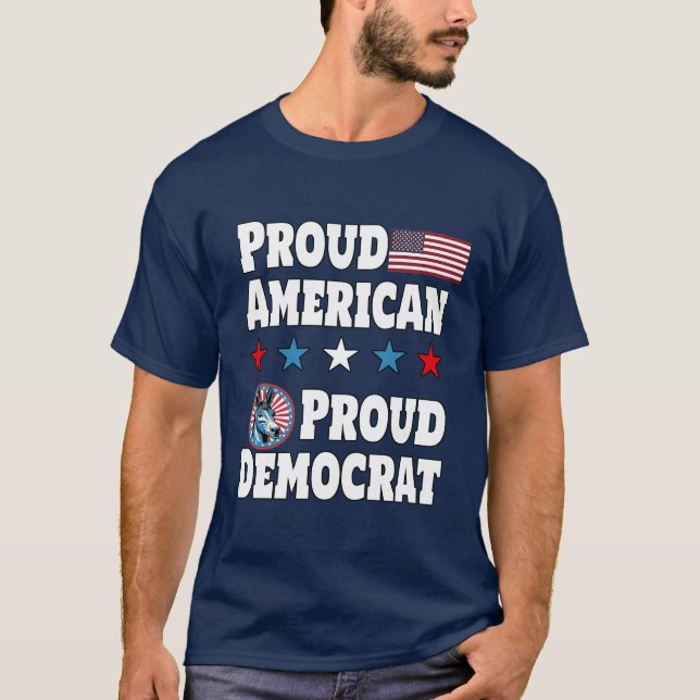 Camiseta Orgulloso Demócrata Orgulloso Estadounidense (Anverso)