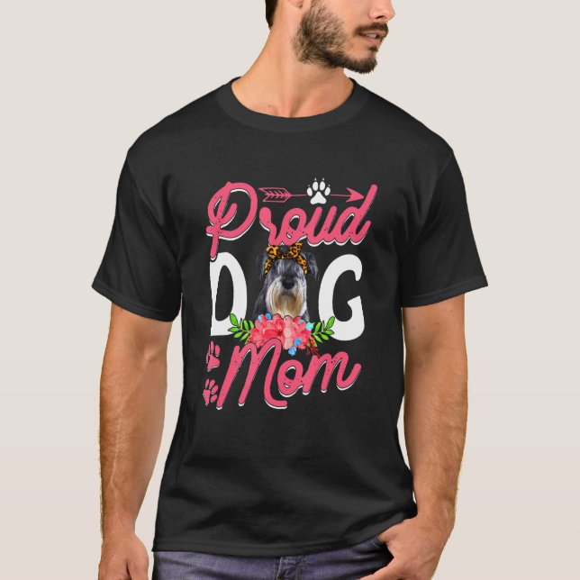 Camiseta Orgulloso Día de la Madre Perro Schnauzer (Anverso)