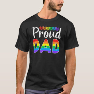 Camiseta Orgulloso Día de los Padres De Papá Lgbtq Bandera