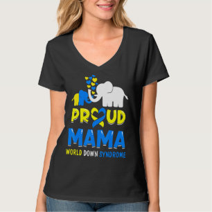 Camiseta Orgulloso Día del Elefo de Mamá Mundo con Síndrome