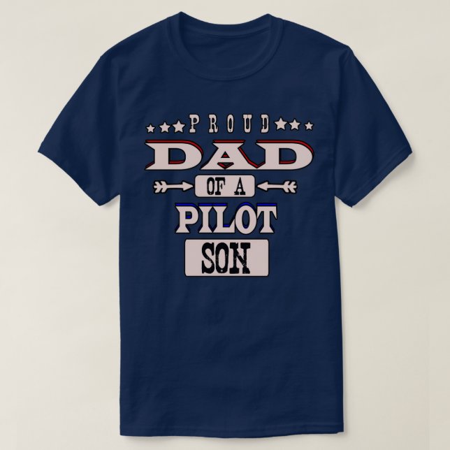 Camiseta Orgulloso día del padre de un hijo piloto (Diseño del anverso)