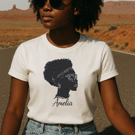 Camiseta Orgulloso dibujo de Chicas afro - Historia negra p