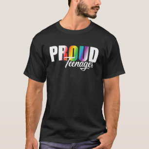 Camiseta Orgulloso Diseño Adolescente Con Arcoiris Para Ado