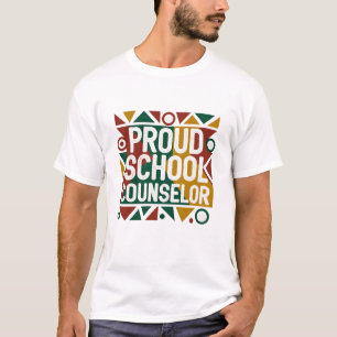 Camiseta Orgulloso Diseño Geométrico Terroso Consejero Esco