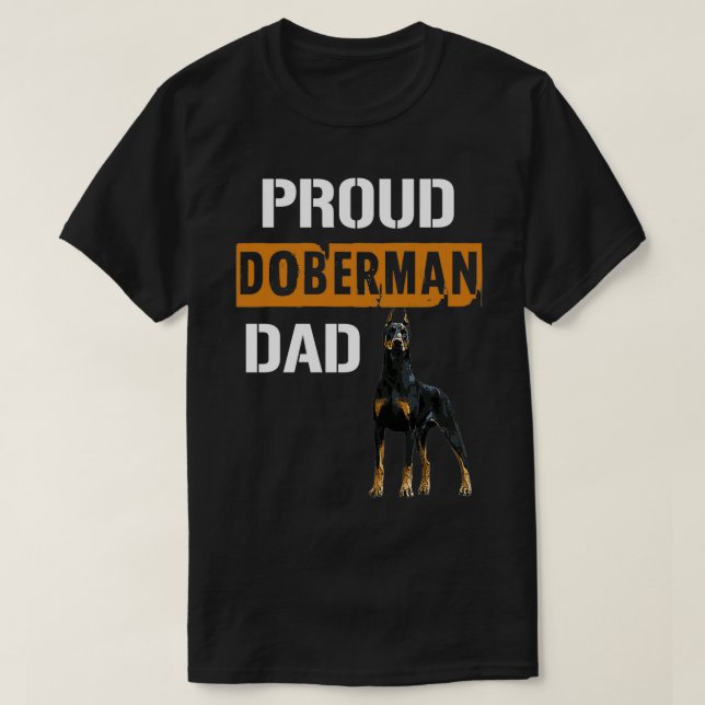 Camiseta Orgulloso Doberman Dad (Diseño del anverso)