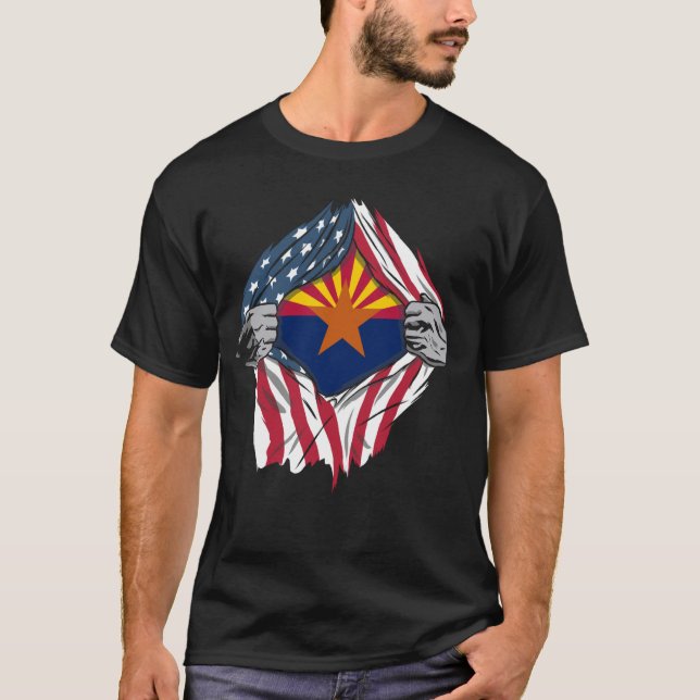 Camiseta Orgulloso EE.UU. País de origen patriótico Bandera (Anverso)