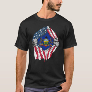 Camiseta Orgulloso Ee.Uu. País Hogar Bandera Estatal Patrió