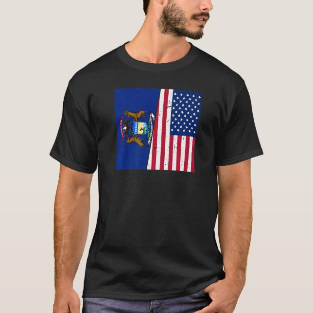 Camiseta Orgulloso Ee.Uu. País Hogar Patriótico Bandera Est (Anverso)