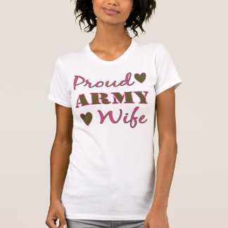 Camiseta Orgulloso-Ejército-Esposa-T-camisa