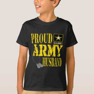 Camiseta Orgulloso Ejército Marido Diseño Militar Hombre