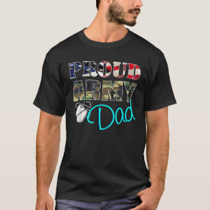 Camiseta Orgulloso Ejército papá Bandera Familia Militar Es