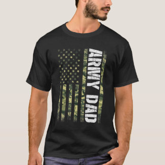 Camiseta Orgulloso Ejército Papá Estados Unidos Bandera Reg