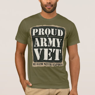 Camiseta Orgulloso ejército veta mi juramento nunca caduca
