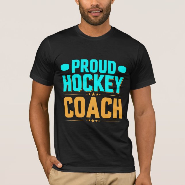 Camiseta Orgulloso entrenador de hockey (Anverso)
