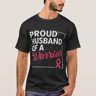 Camiseta Orgulloso Esposo de Guerrera Conciencia del Cáncer
