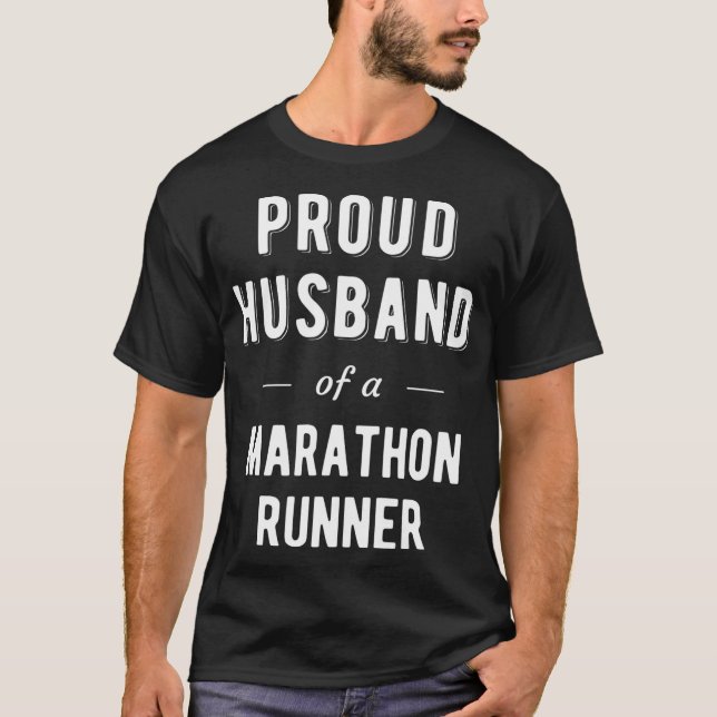 Camiseta Orgulloso esposo de un corredor de maratón (Anverso)