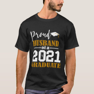 Camiseta Orgulloso esposo de un graduado blanco en 2021