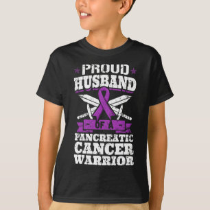 Camiseta Orgulloso Esposo De Un Guerrero Pancreático Del Cá