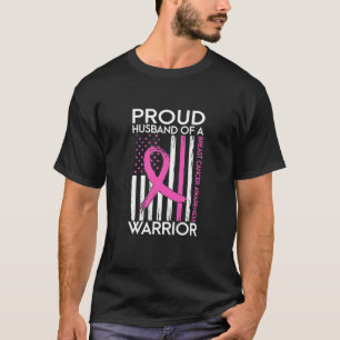 Camiseta Orgulloso Esposo De Un Guerrero Que Apoya El Cánce