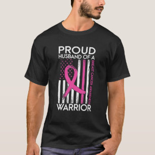 Camiseta Orgulloso Esposo De Un Guerrero Que Apoya El Cánce
