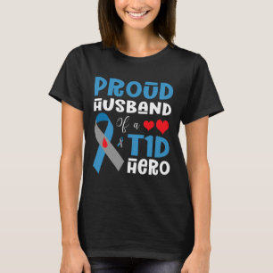 Camiseta Orgulloso Esposo De Un Héroe De T1d Con Diabetes T