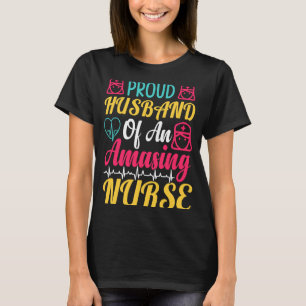 Camiseta Orgulloso esposo de una asombrosa enfermera 2