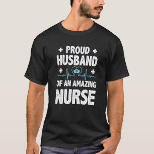 Camiseta Orgulloso Esposo De Una Enfermera Increíble Enferm