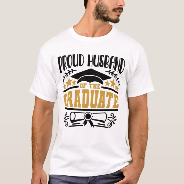 Camiseta Orgulloso Esposo Del Graduado (Anverso)