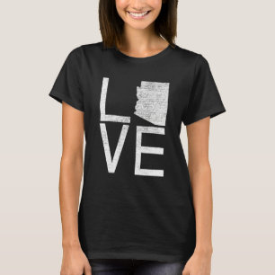 Camiseta Orgulloso Estado Fanático De Usa Mapa De Amor Ariz