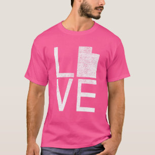 Camiseta Orgulloso Estado Fanático de Usa Mapa de Amor de