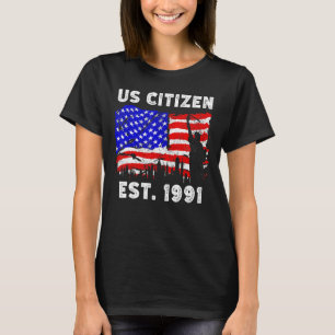 Camiseta Orgulloso Estados Unidos desde 1991 por un nuevo e