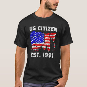 Camiseta Orgulloso Estados Unidos desde 1991 por un nuevo e